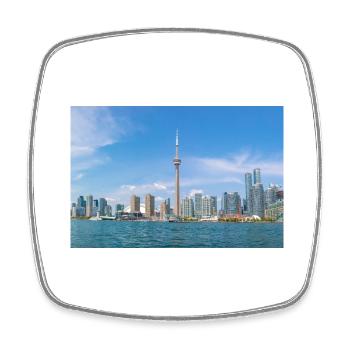 Ontario Toronto Skyline Panoramic View Canada - Viereckiger Kühlschrankmagnet - Weiß - Vorne