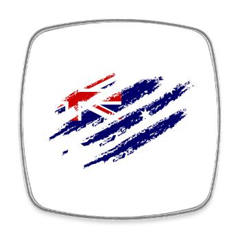 Griffes à gratter du drapeau australien coupées sous - Magnet carré - blanc - Devant