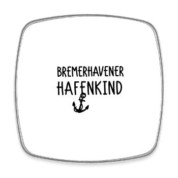 Bremerhavener Hafenkind - Viereckiger Kühlschrankmagnet - Weiß - Vorne