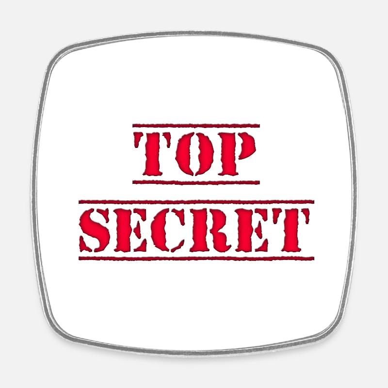 Top Secret - Square fridge magnet - white