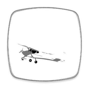 Ultraleichtflugzeug UL Pilot Flugzeug Flieger - Viereckiger Kühlschrankmagnet - Weiß - Vorne