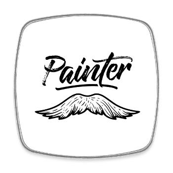 Peintre Peintre Peintre Métier de peinture - Magnet carré - blanc - Devant