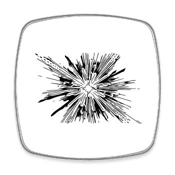 Vector Splash Explosion - Square fridge magnet - white - Front