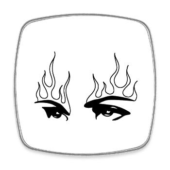 Eyes - Square fridge magnet - white - Front