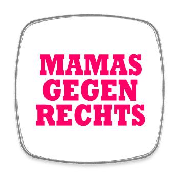 Mamas gegen rechts - Viereckiger Kühlschrankmagnet - Weiß - Vorne