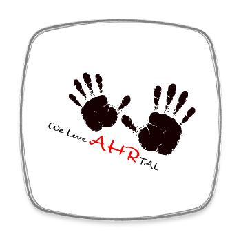 We Love Ahrtal - Viereckiger Kühlschrankmagnet - Weiß - Vorne