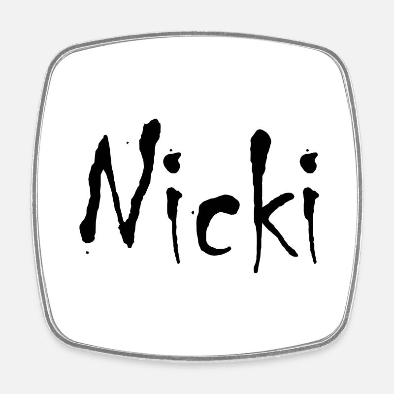 nicki - Viereckiger Kühlschrankmagnet - Weiß