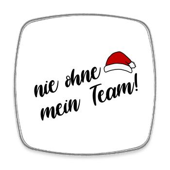 mein Weihnachts Team - Viereckiger Kühlschrankmagnet - Weiß - Vorne