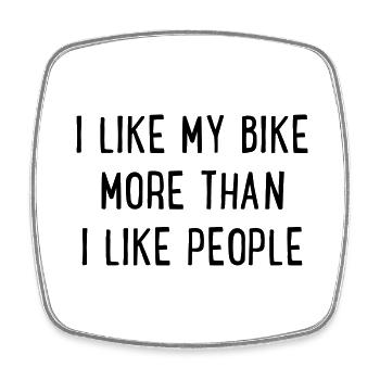 Bicycle - Square fridge magnet - white - Front
