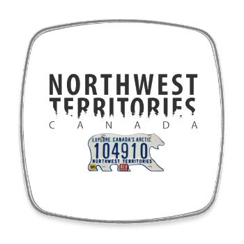 Northwest Territories mit Polar bear licence plate - Viereckiger Kühlschrankmagnet - Weiß - Vorne