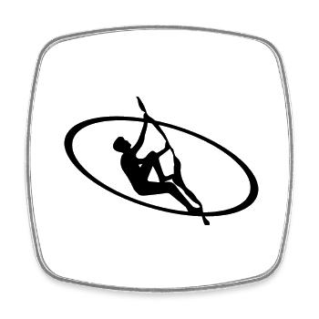 Bouldering Climbing Climbing - Square fridge magnet - white - Front