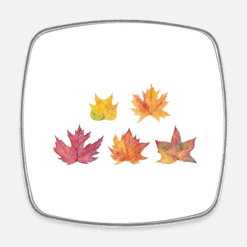 Feuilles d’automne - Magnet carré - blanc