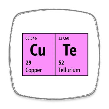 Periodic table of the elements CuTe cute cute nice - Square fridge magnet - white - Front