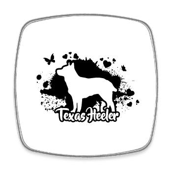 TEXAS HEELER Dog Dog Dogs Wilsigns - Square fridge magnet - white - Front