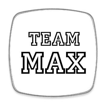 TEAM MAX Dog Name Male TeamTricot - Square fridge magnet - white - Front