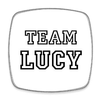 TEAM LUCY Nom du chien TeamTricot - Magnet carré - blanc - Devant