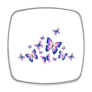 Papillon Papillon Insectes Printemps Été coloré - Magnet carré - blanc - Devant
