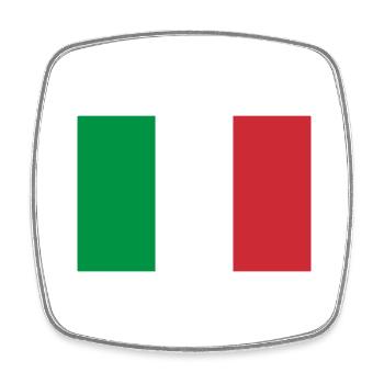 Flag Italy / Italian flag - Square fridge magnet - white - Front