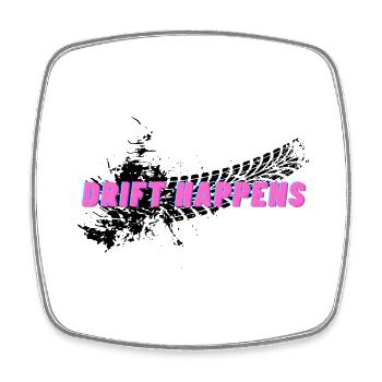 Drift Drift Rallye Motorsport Voiture Cadeau 1 - Magnet carré - blanc - Devant