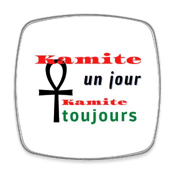Kamite un jour Kamite toujours - Magnet carré - blanc - Devant