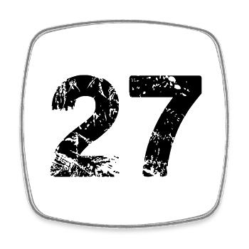 27 - Magnet carré - blanc - Devant