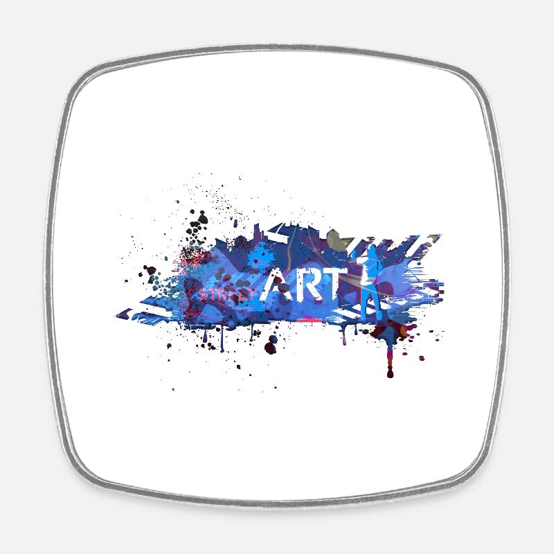 Graffiti Spray - Square fridge magnet - white