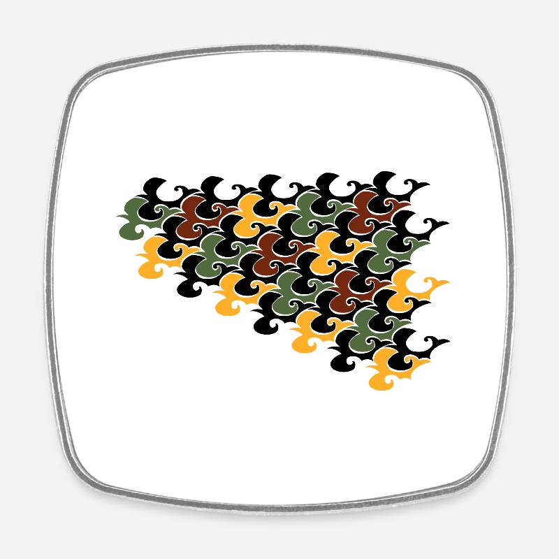 Birds flight 2 - Square fridge magnet - white