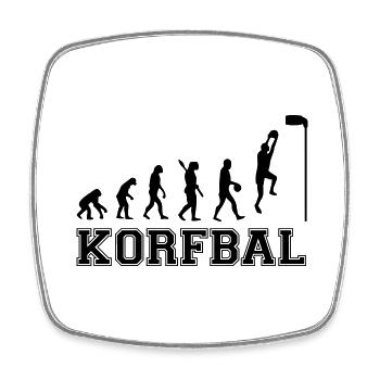 evolution korfball2 0 - Square fridge magnet - white - Front