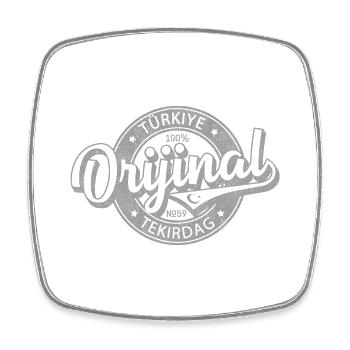 tekirdag 59 - Viereckiger Kühlschrankmagnet - Weiß - Vorne