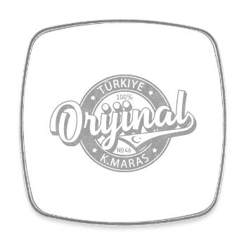 Kahramanmaraş - Viereckiger Kühlschrankmagnet - Weiß - Vorne