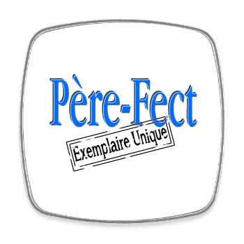Père-fect exemplaire unique - Magnet carré - blanc - Devant