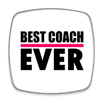 Best coach ever - Magnet carré - blanc - Devant