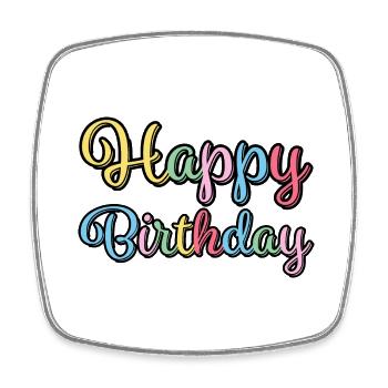 Joyeux anniversaire Félicitations Cadeau - Magnet carré - blanc - Devant