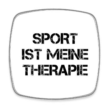 Sport Ist Meine Therapie - Viereckiger Kühlschrankmagnet - Weiß - Vorne