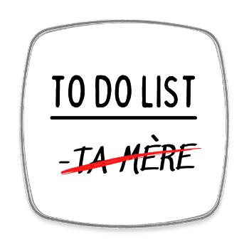 to do list - Magnet carré - blanc - Devant