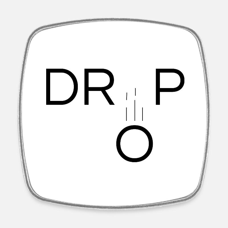 original drop gift - Square fridge magnet - white