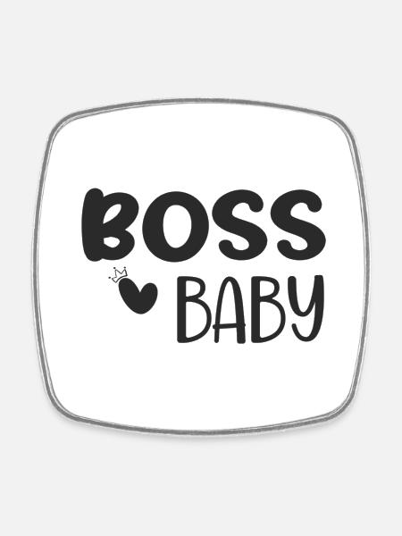 Boss Baby - Viereckiger Kühlschrankmagnet - Weiß