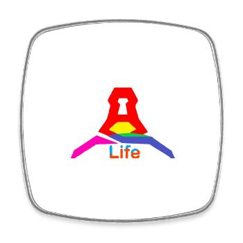 Life, Wiltsch, Sustainable, Cheeky, Funny, Cool - Square fridge magnet - white - Front