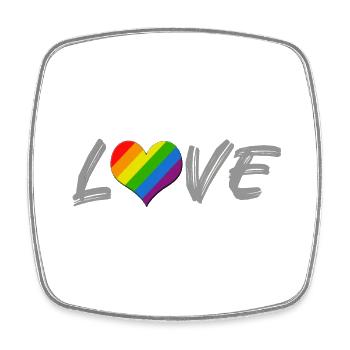 LGBT Love - Square fridge magnet - white - Front
