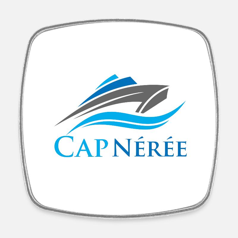 Cap Nérée - Magnet carré - blanc