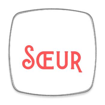 c'est pas moi c'est ma sœur-t-shirt assortis frère - Magnet carré - blanc - Devant