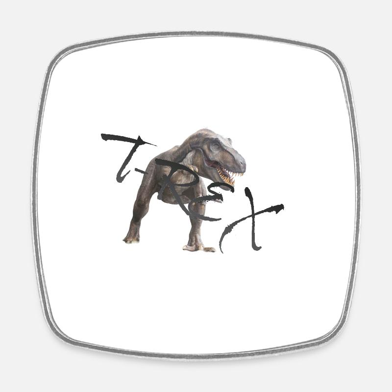 T-Rex - Magnet carré - blanc