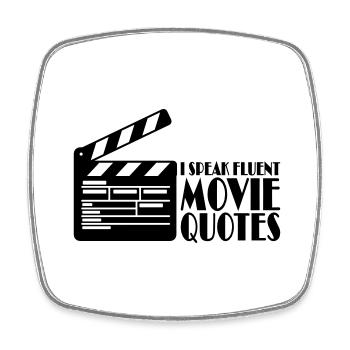 speak fluent movie quotes - Viereckiger Kühlschrankmagnet - Weiß - Vorne