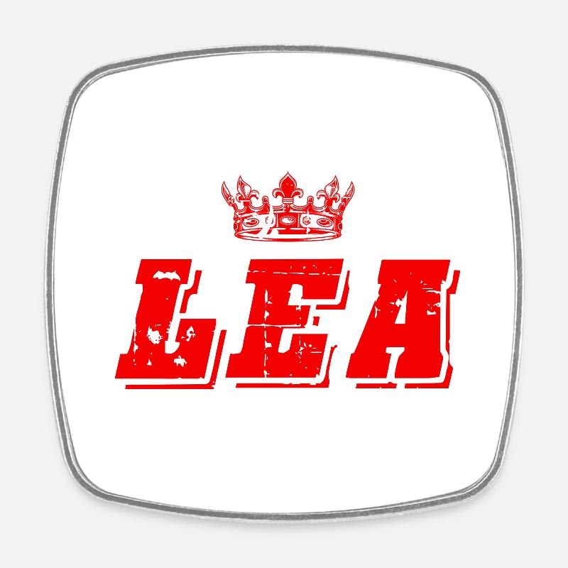 Léa - Magnet carré - blanc