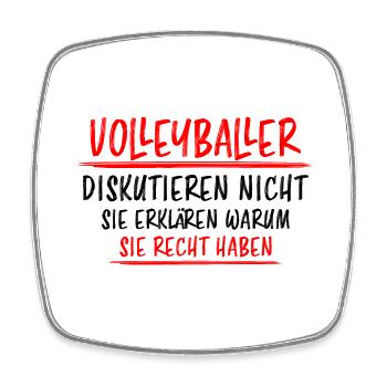 Volleyball Lustige Spruch Beachvolleyball Geschenk - Viereckiger Kühlschrankmagnet - Weiß - Vorne