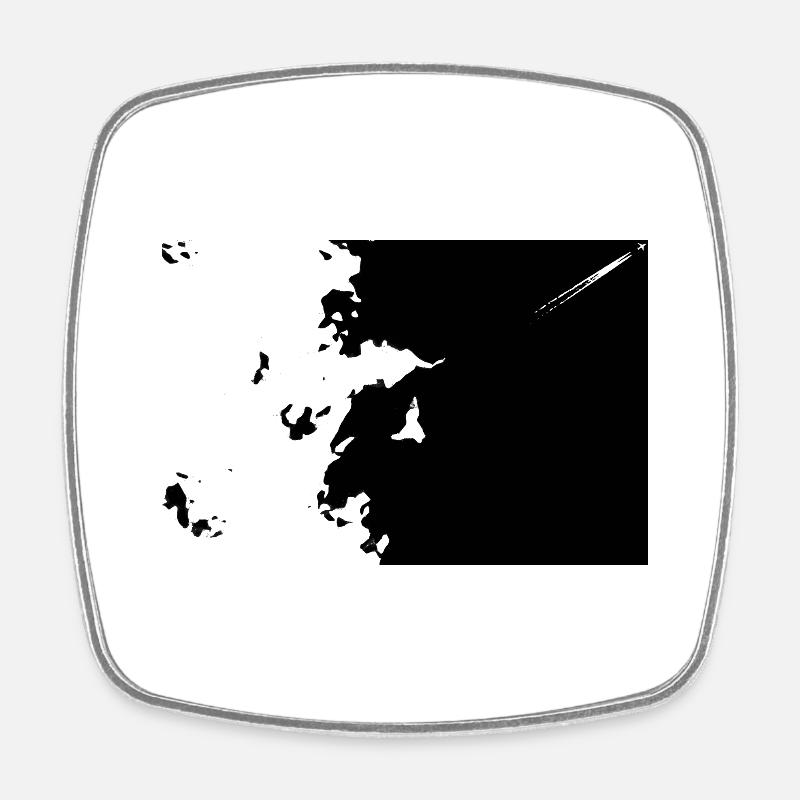 airplane - Square fridge magnet - white
