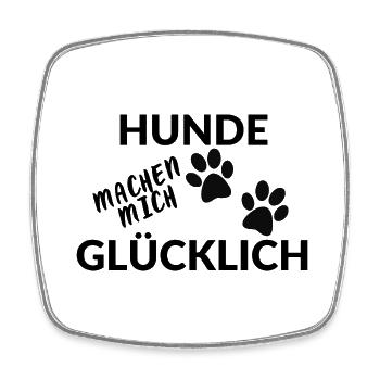 Hunde machen mich glücklich Geschenkidee Geschenk - Viereckiger Kühlschrankmagnet - Weiß - Vorne