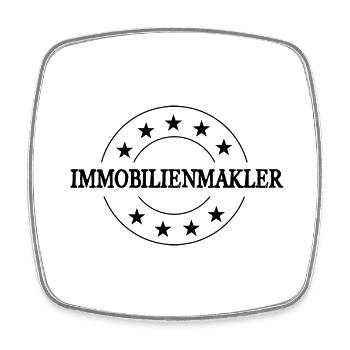 Immobilienmakler Beruf - Viereckiger Kühlschrankmagnet - Weiß - Vorne