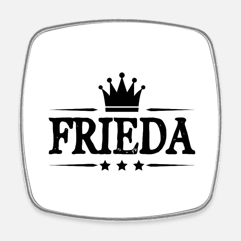 Frieda - Viereckiger Kühlschrankmagnet - Weiß