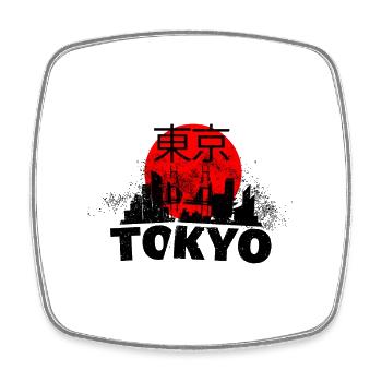 Tokyo Japon Asie Ville Skyline Police Grunge - Magnet carré - blanc - Devant